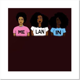 Melanin Poppin Afro African girls Posters and Art